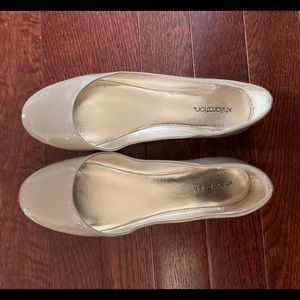 Nude Round-Toe Ballet Flats